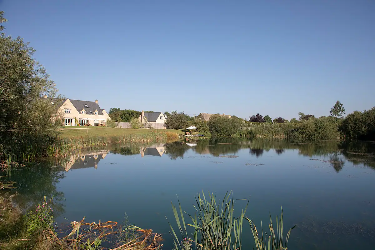 Cotswolds stone house with private lake